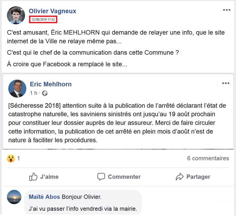 Quand Éric MEHLHORN appelle à faire circuler des infos sans avoir l&rsquo;idée de passer par les canaux des médias municipaux…