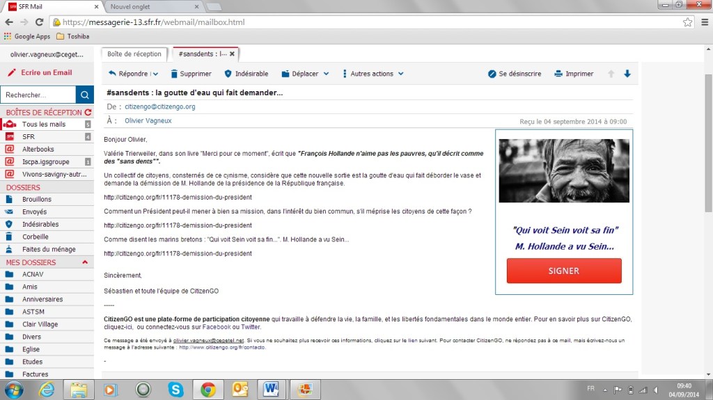 La pétition du matin –&nbsp;anti-HOLLANDE