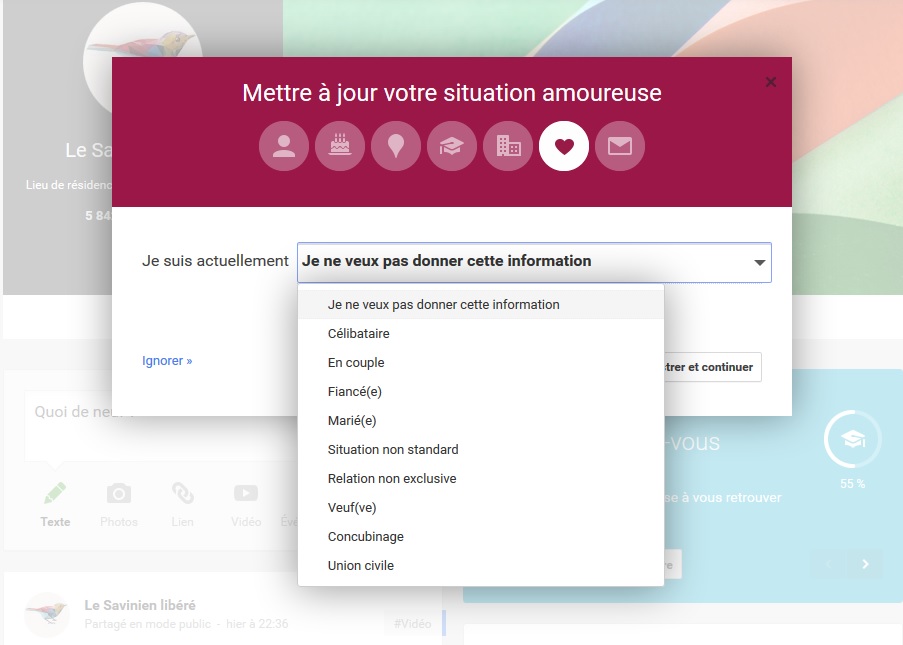 La situation amoureuse selon&nbsp;Google
