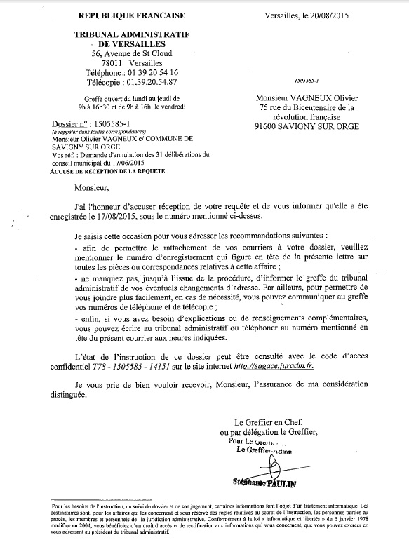 La première affaire Vagneux c/ Commune de Savigny-sur-Orge