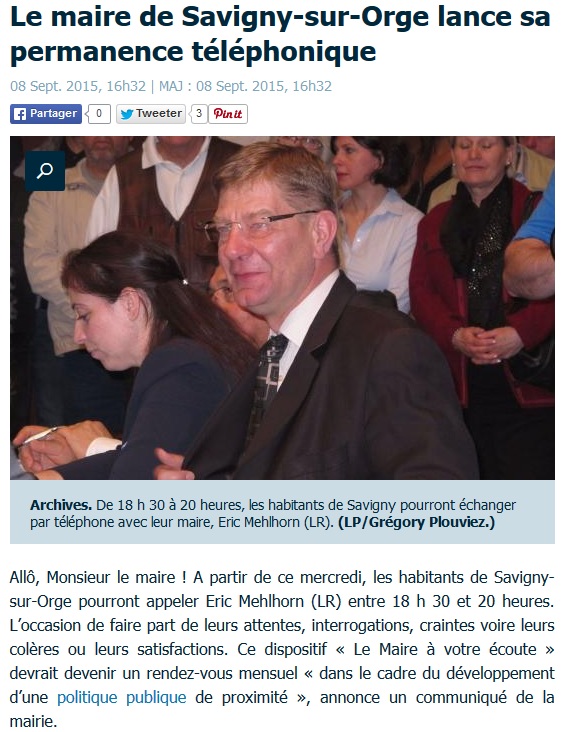 L&rsquo;écoute selon Éric MEHLHORN : 1 heure 30 de téléphone par&nbsp;mois