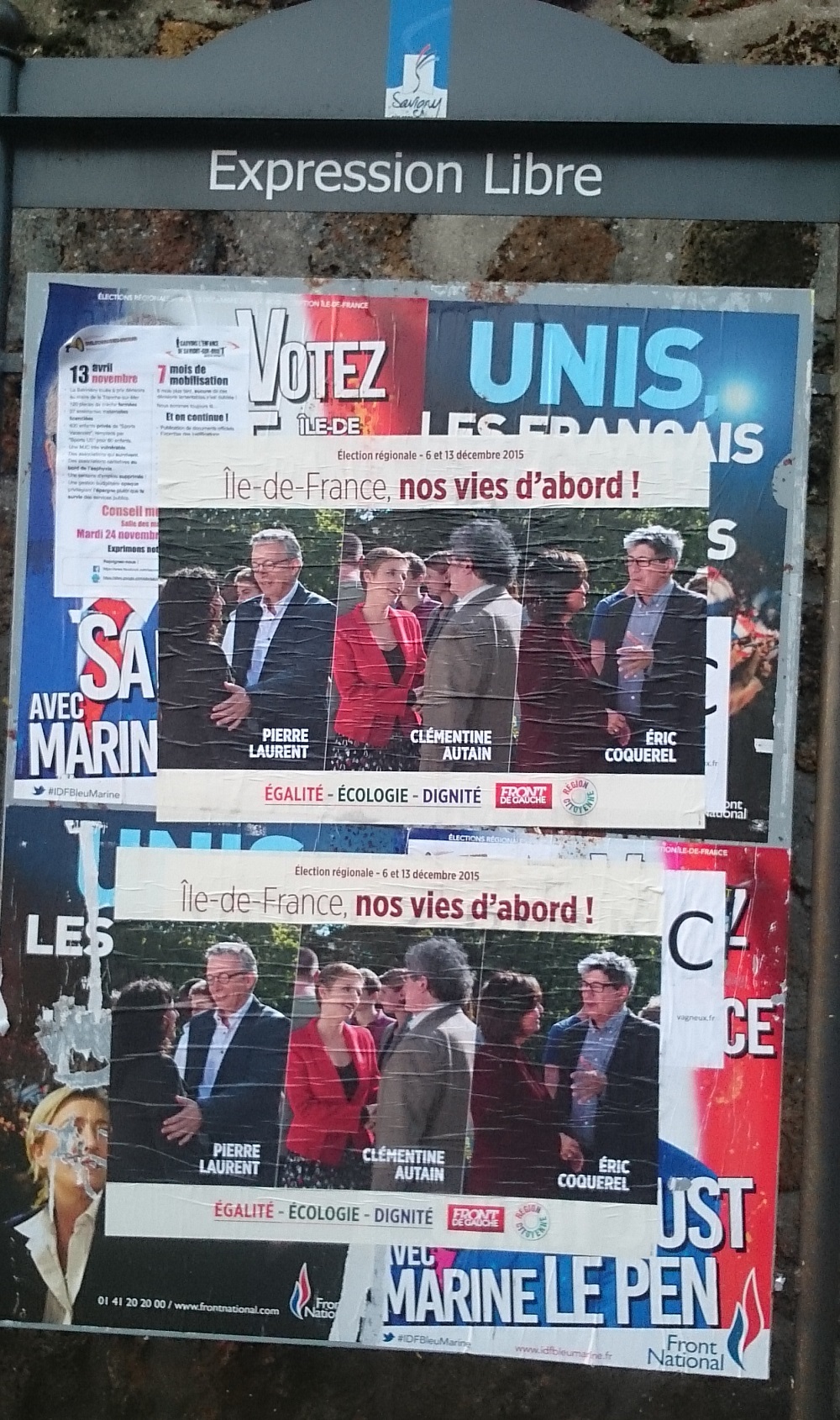 Le Front de gauche de Savigny-sur-Orge prône le partage des richesses, pas celui des panneaux d&rsquo;expression