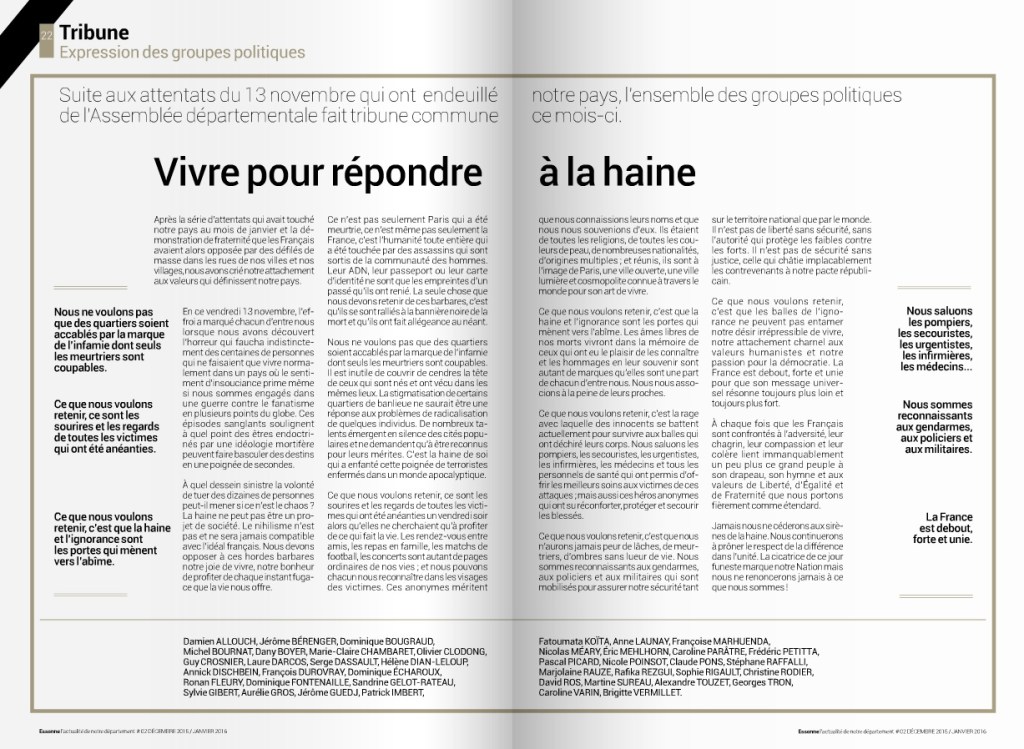 Quand le Conseil départemental de l&rsquo;Essonne fait le jeu de&nbsp;Daech