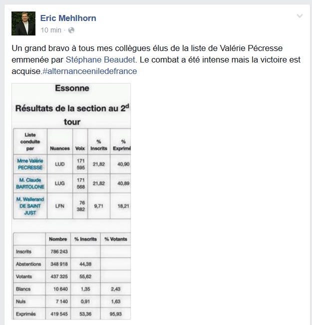 Pourquoi MEHLHORN doit considérer le résultat des régionales à Savigny-sur-Orge comme un avertissement&nbsp;!