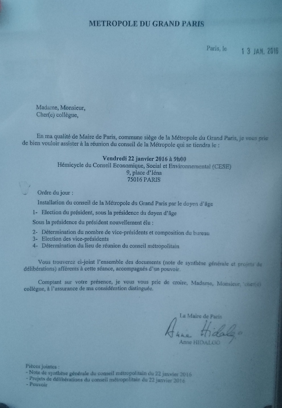 Grand Paris : le premier Conseil métropolitain aura lieu ce vendredi 22 janvier&nbsp;2016