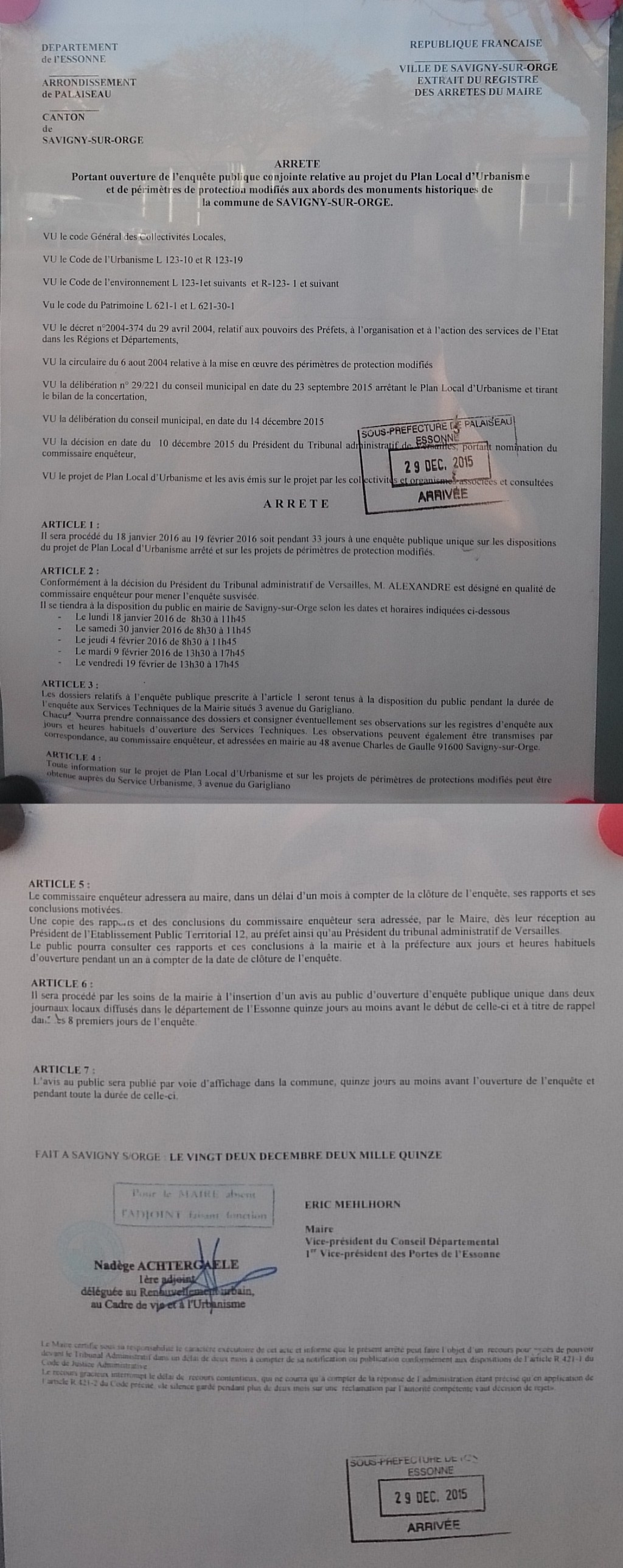 Savigny-sur-Orge lance l&rsquo;enquête publique pour son Plan local d&rsquo;urbanisme (PLU)
