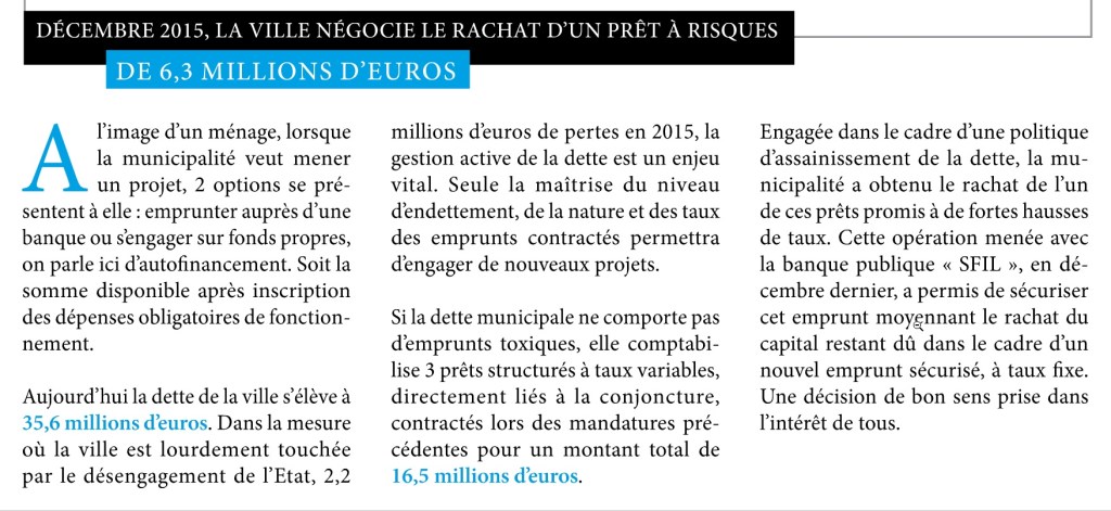 Emprunts toxiques de Savigny-sur-Orge : quelle cohérence dans les choix&nbsp;?