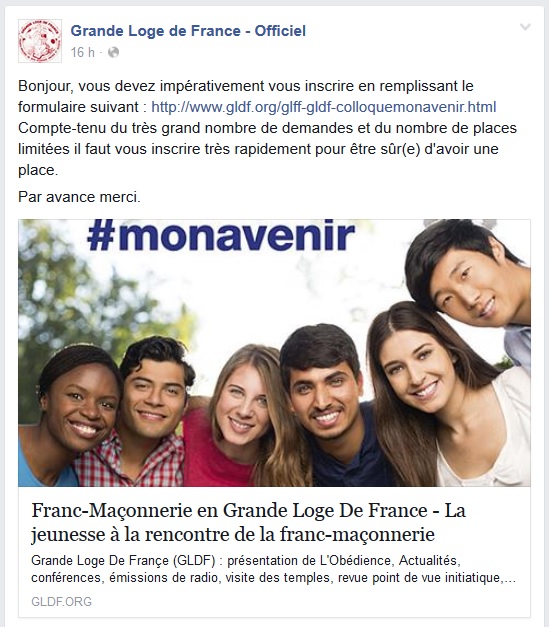 La franc-maçonnerie en déclin ; draguant la jeunesse pour&nbsp;recruter