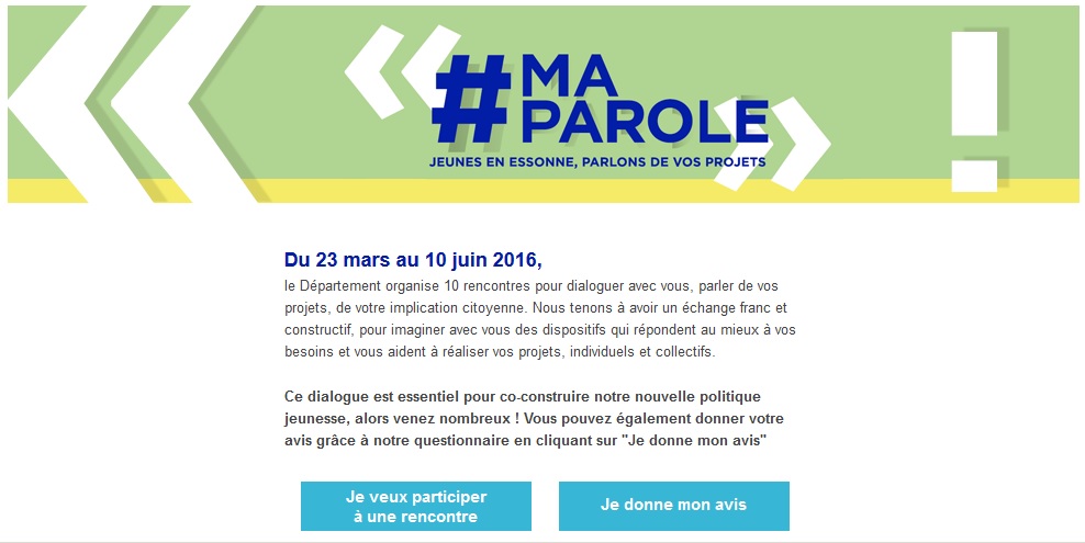 #Ma parole : le Conseil départemental de l&rsquo;Essonne ne connaît que l&rsquo;aide financière pour les projets&nbsp;jeunes