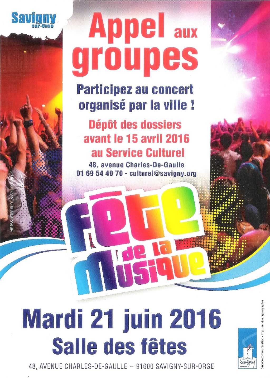 Fête de la musique 2016 à Savigny : Plus que quelques jours pour l&rsquo;appel aux&nbsp;groupes