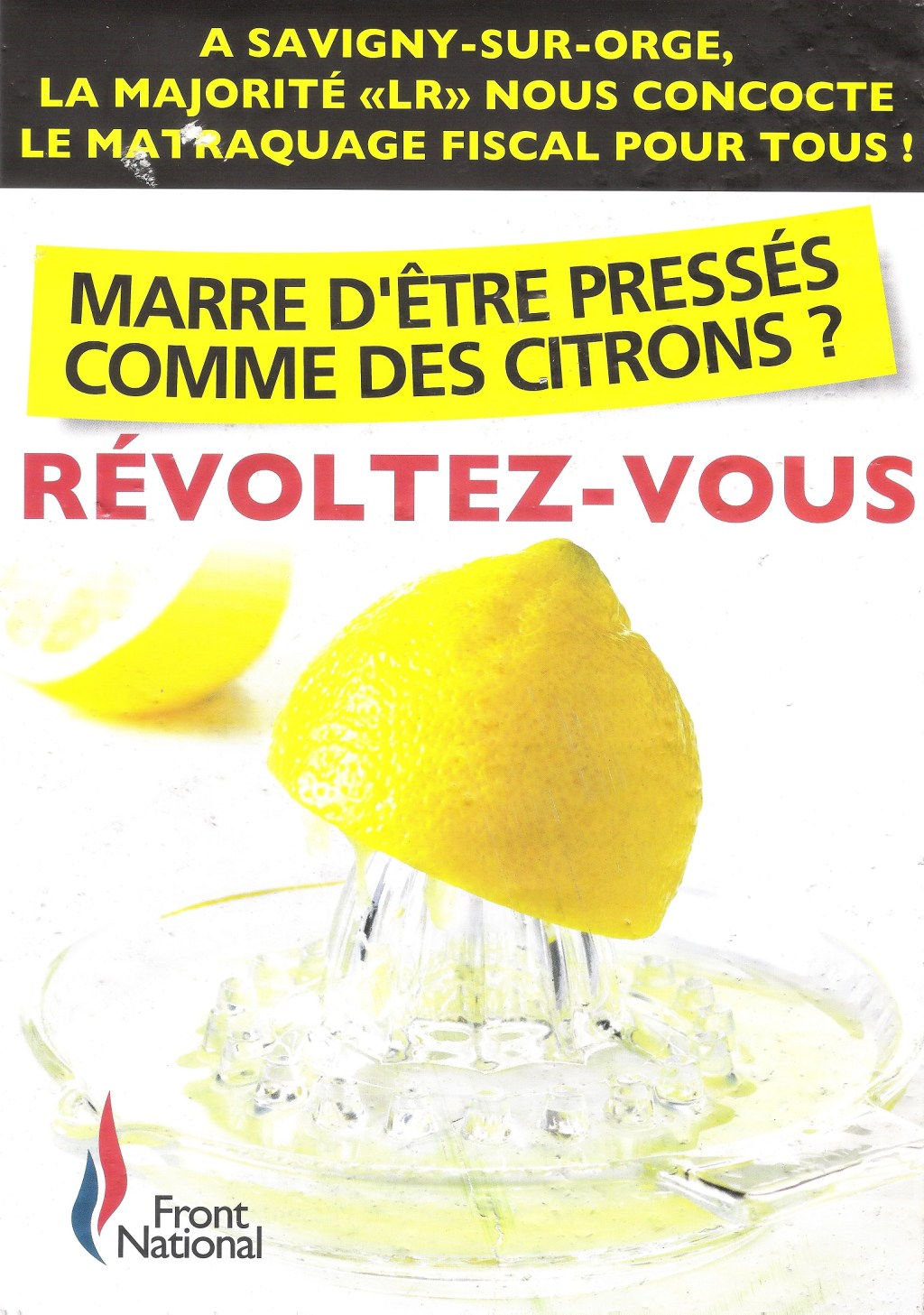 Audrey GUIBERT (FN) tente de récupérer la colère des contribuables de Savigny-sur-Orge