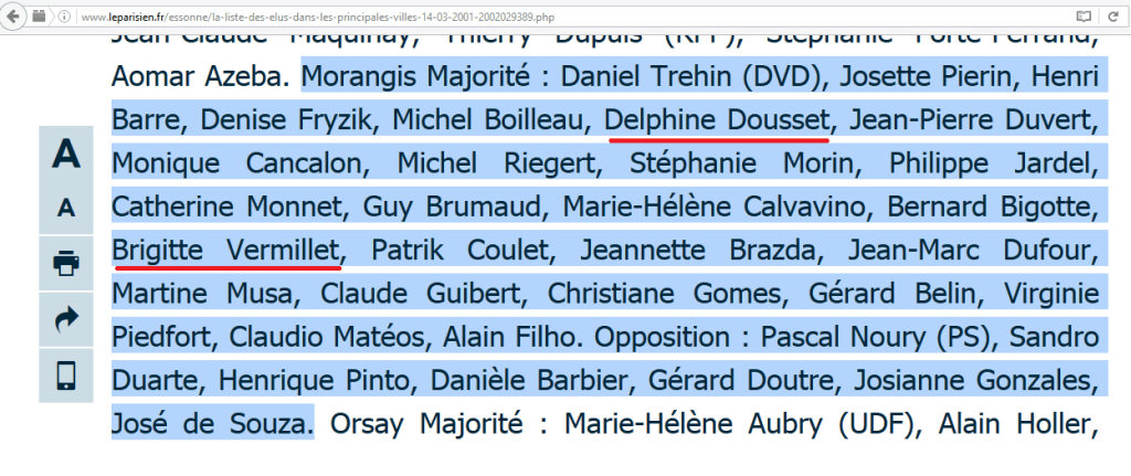 Brigitte VERMILLET aurait-elle procédé à une embauche de complaisance en se faisant assister de Cécile DOUSSET&nbsp;?