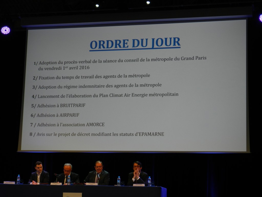 À l&rsquo;ordre du jour du Conseil métropolitain (MGP) du 23 mai&nbsp;2016