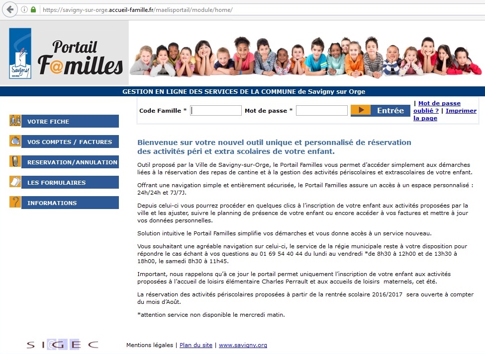 Des questions sur le portail Familles de la Ville de Savigny-sur-Orge