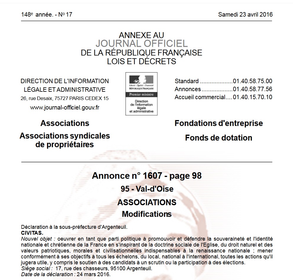 Et Civitas devint un parti politique…