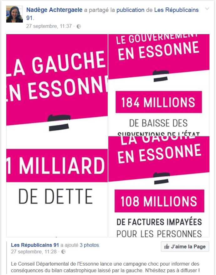 Quand le Conseil départemental de l&rsquo;Essonne réalise des affiches&nbsp;illégales