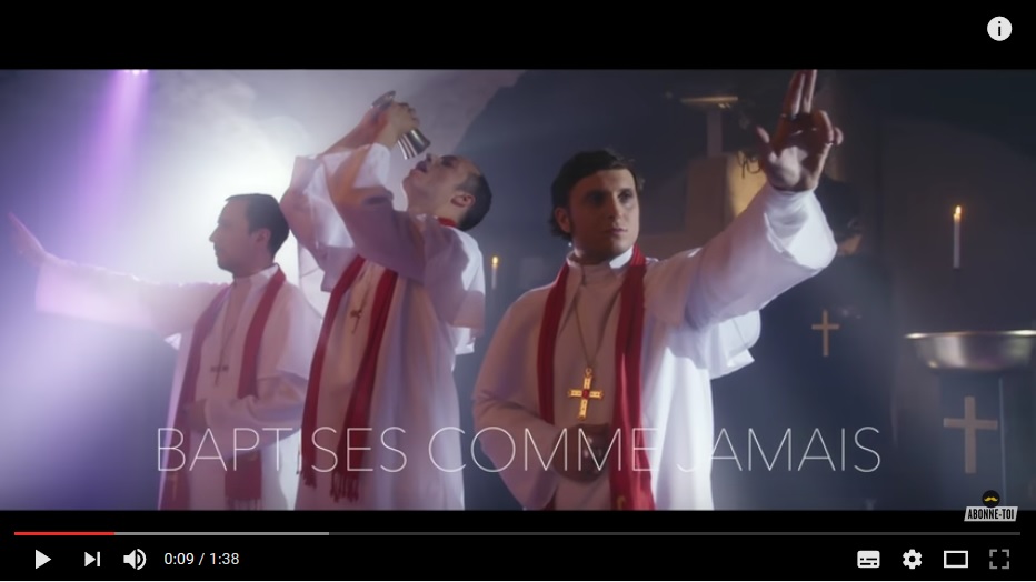 Sur la parodie &laquo;&nbsp;Baptisés comme jamais&nbsp;&raquo; des Prêtres Gims (Golden&nbsp;moustache)