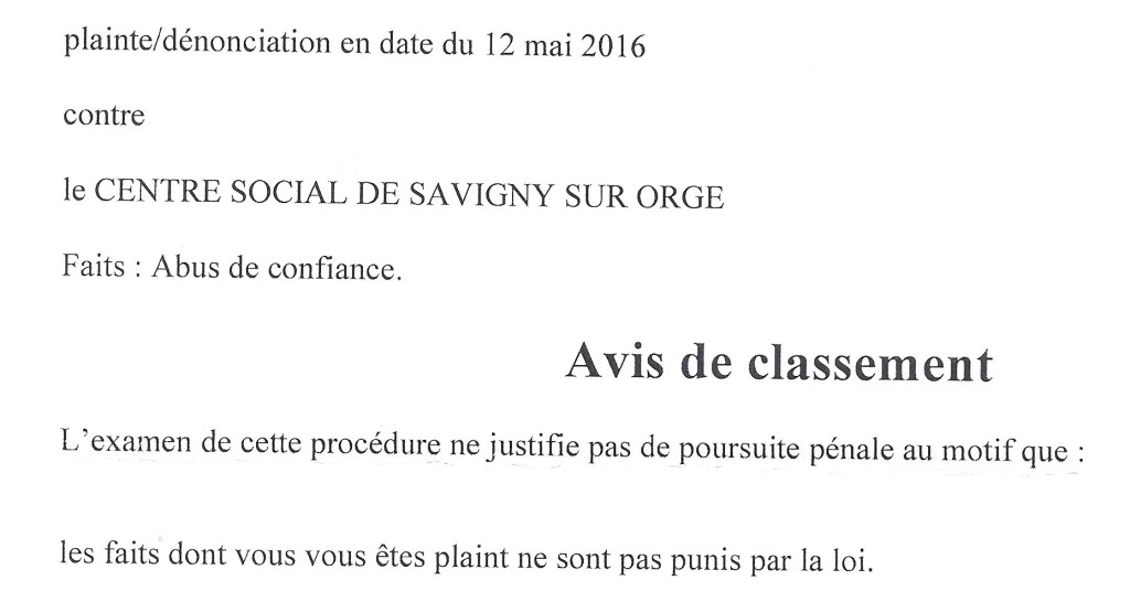 Conseil citoyen de Grand-Vaux : je fais appel du classement de ma&nbsp;plainte