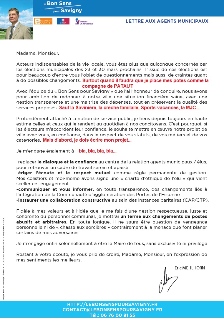 La catastrophe du &laquo;&nbsp;dogme du fonctionnaire&nbsp;&raquo; à Savigny-sur-Orge