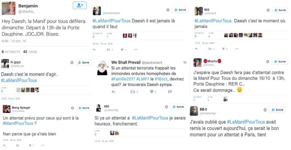 Sur les appels au meurtre des manifestants contre le mariage pour&nbsp;tous