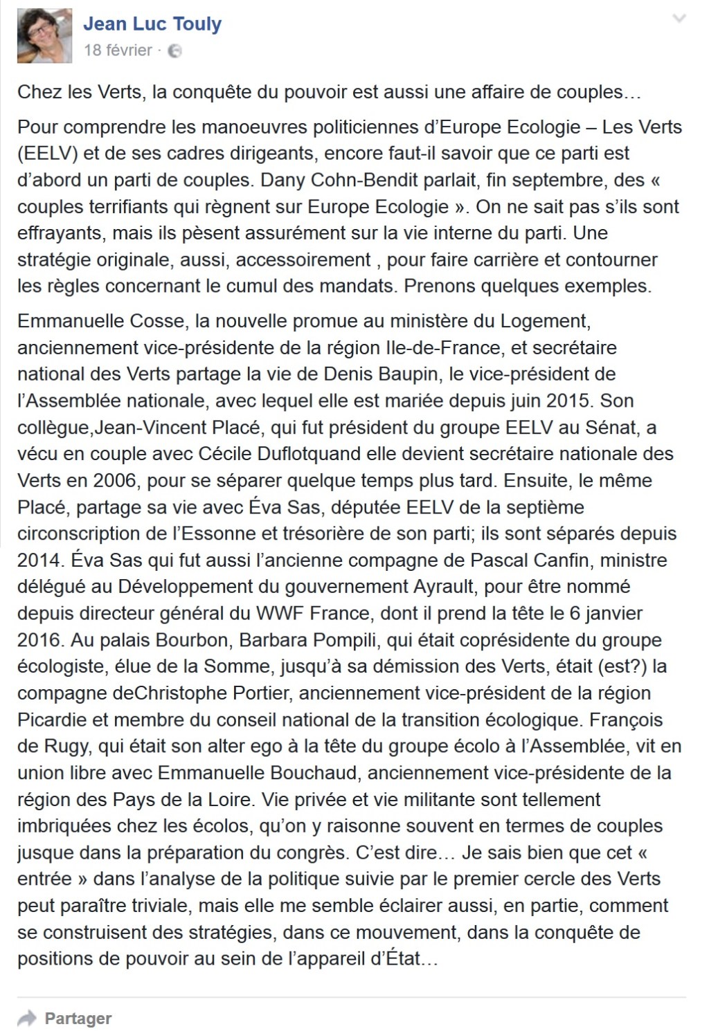 Ce que révèle l&rsquo;élimination de Cécile DUFLOT de l&rsquo;état de l&rsquo;écologie politique en&nbsp;France