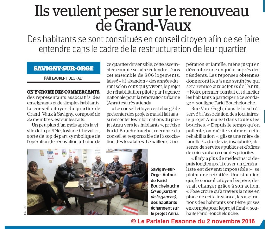 À Grand-Vaux (Savigny-sur-Orge), le Parisien fait de la communication&nbsp;politique