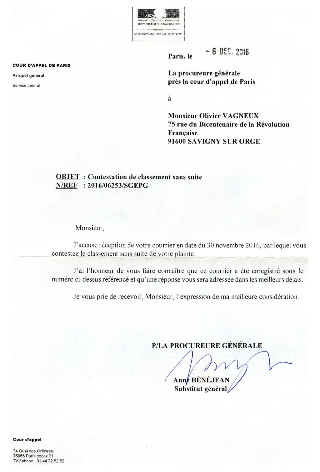 Sur l&rsquo;illogisme du ressort de compétence des tribunaux en&nbsp;Essonne