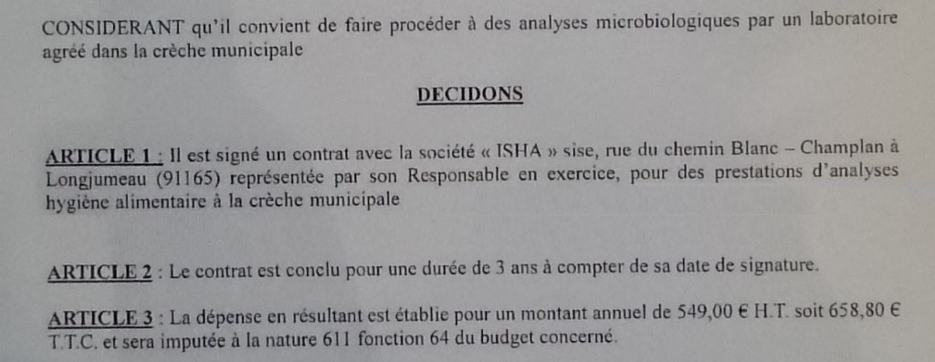 Pourquoi des analyses microbiologiques dans les crèches de Savigny-sur-Orge ?
