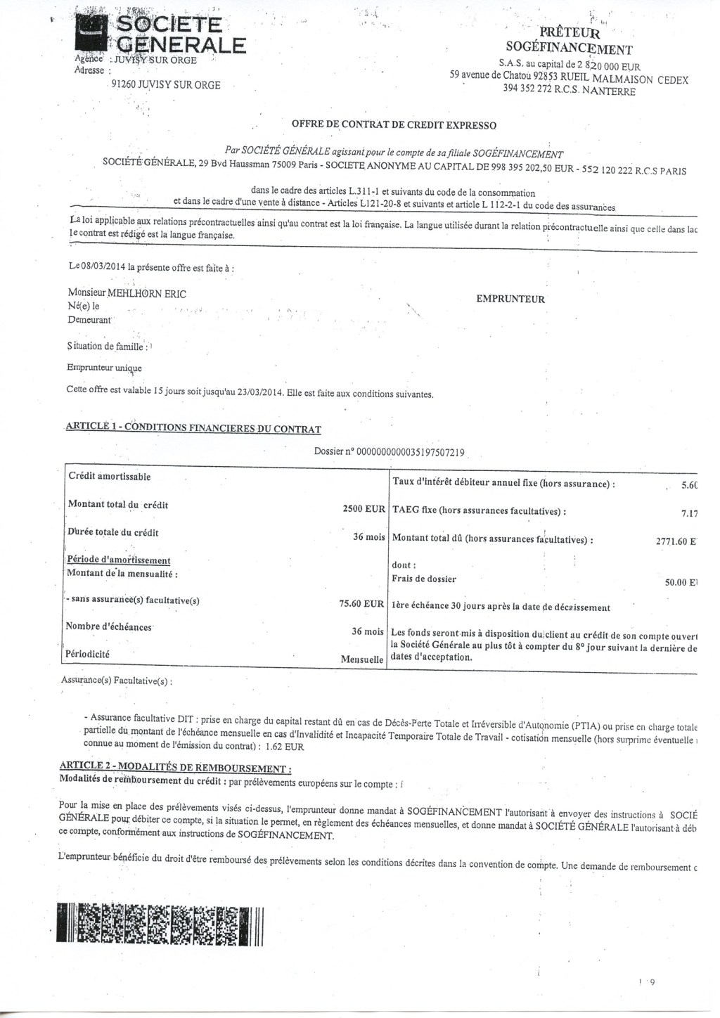 Éric MEHLHORN pourra-t-il payer les 4000 euros de sa consignation ? (Affaire de diffamation&nbsp;c/VAGNEUX)