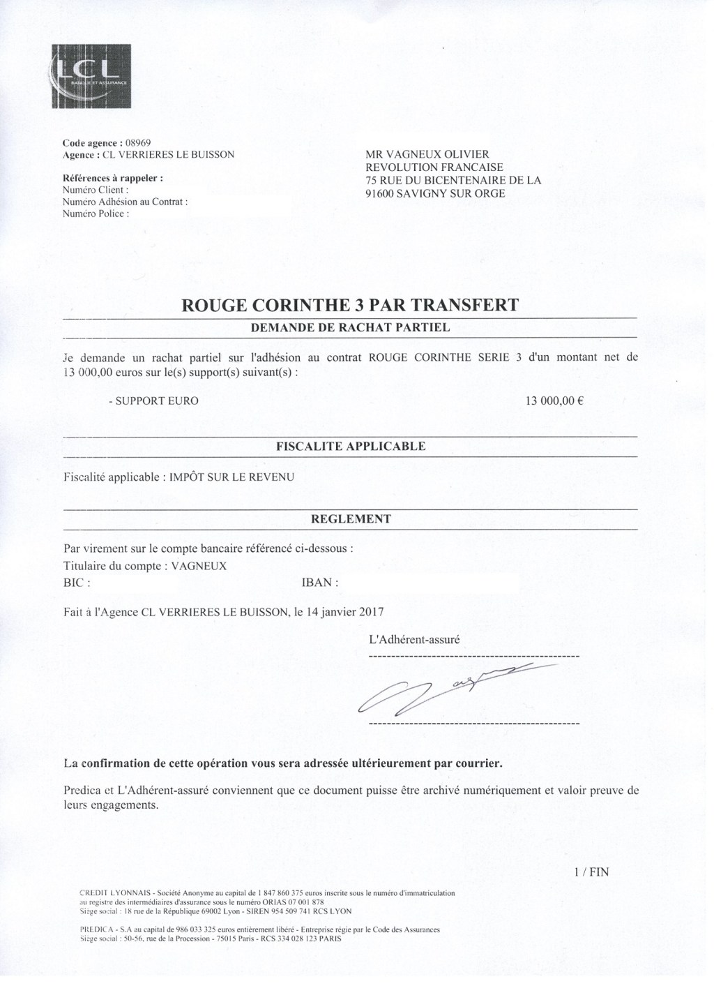 Transparence : le financement de la campagne législative d&rsquo;Olivier&nbsp;VAGNEUX