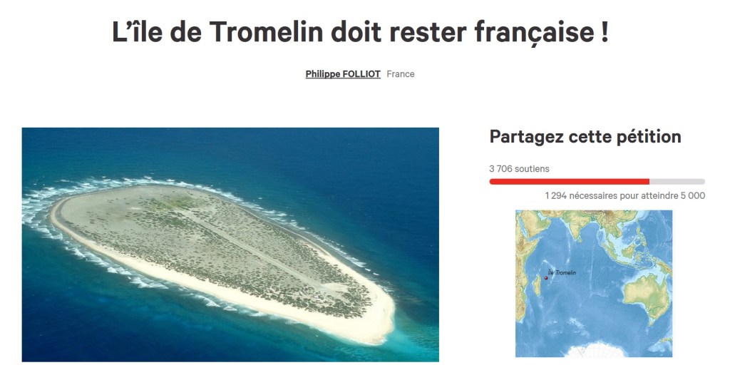 Une pétition pour que la France gare la souveraineté de l&rsquo;île&nbsp;Tromelin