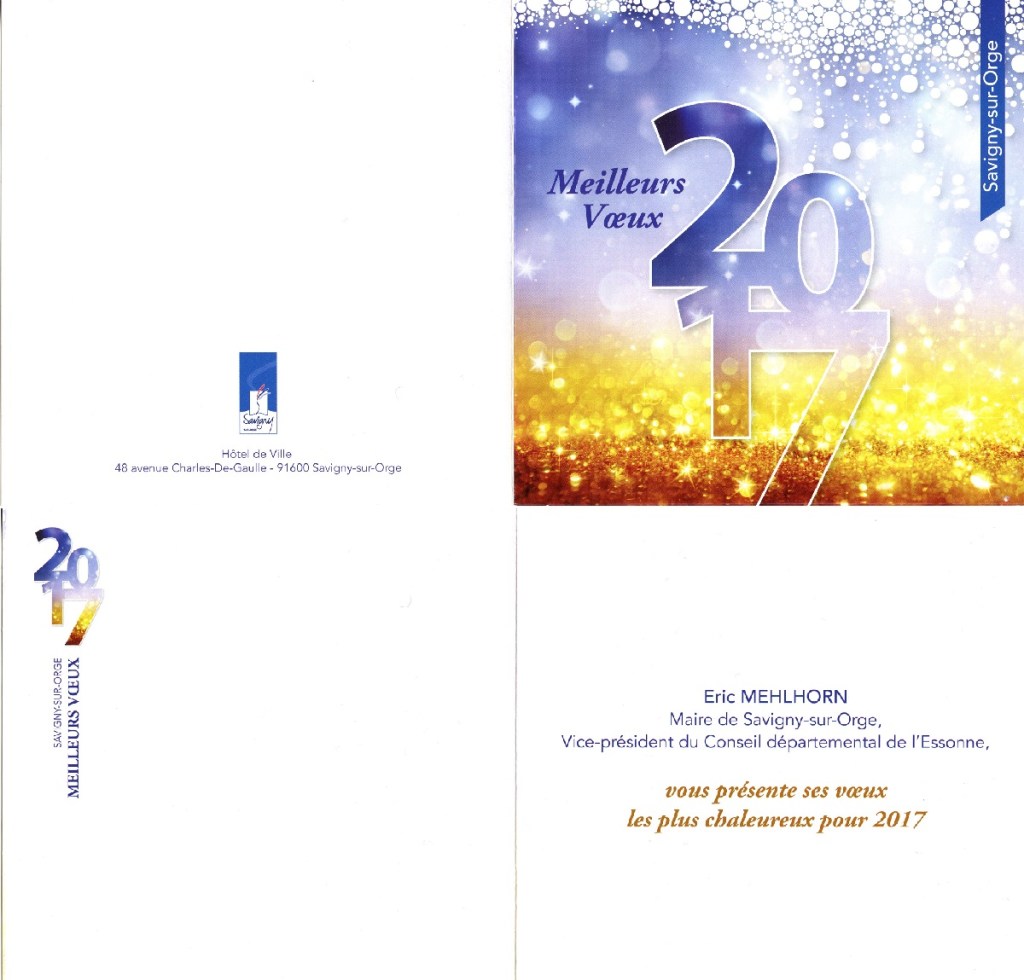 Sur la chaleur des vœux d&rsquo;Éric MEHLHORN pour&nbsp;2017