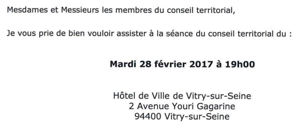 Des enjeux du Conseil territorial du GOSB du 28 février&nbsp;2017