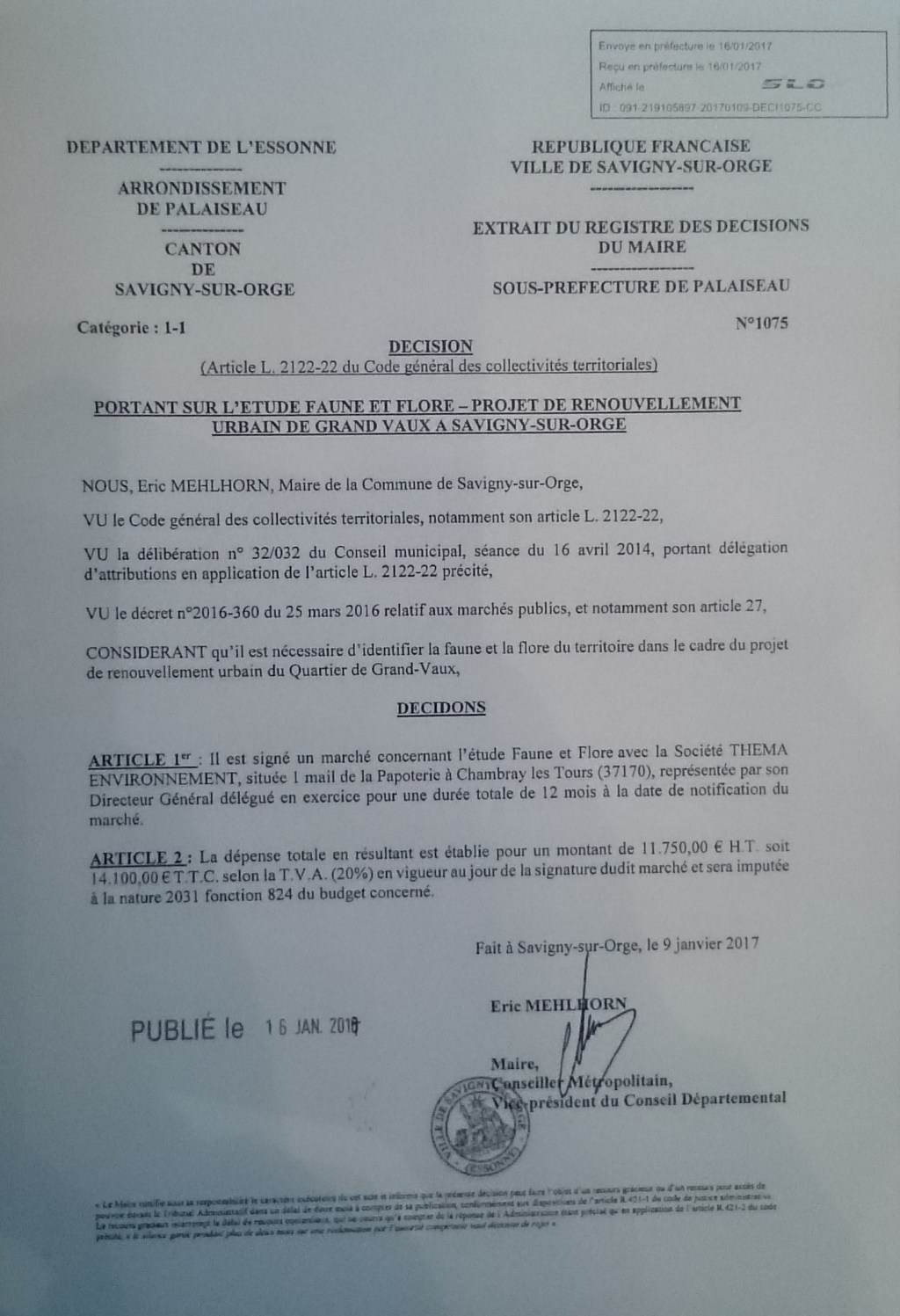 14 100 € pour étudier &laquo;&nbsp;la faune et la flore&nbsp;&raquo; de Grand-Vaux à Savigny-sur-Orge