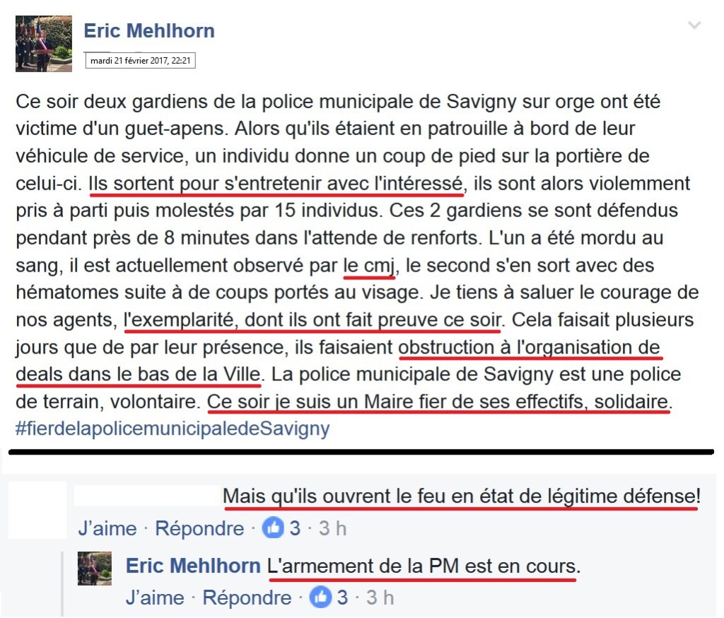 Éric MEHLHORN est fier de sa Police municipale quand elle se fait&nbsp;agresser…