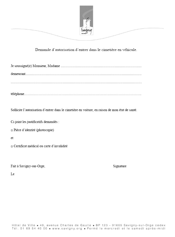 À Savigny-sur-Orge, il faut demander une autorisation pour entrer son véhicule au&nbsp;cimetière