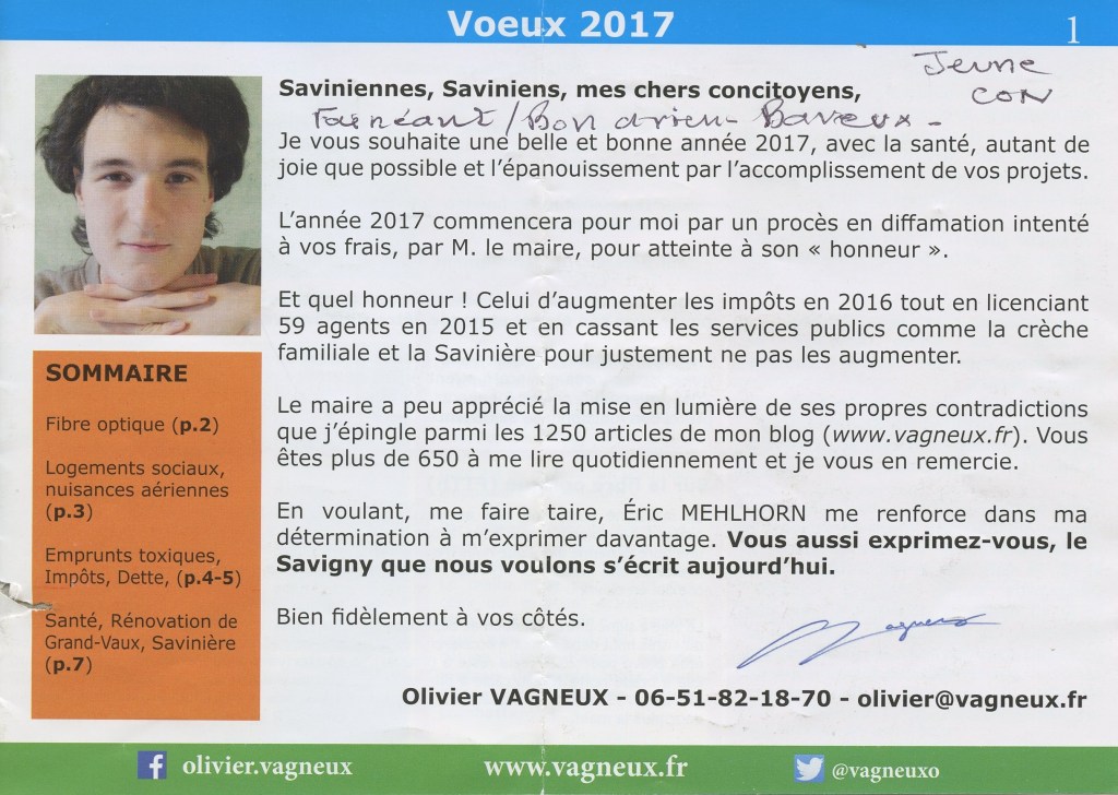 Brève de campagne : ma première lettre d&rsquo;insultes
