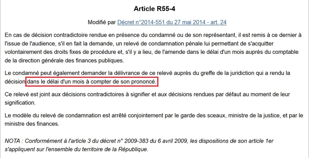 Affaire MEHLHORN c/VAGNEUX : Le Tribunal d&rsquo;Évry a enfreint l&rsquo;article R.55-4 du Code de procédure&nbsp;pénale