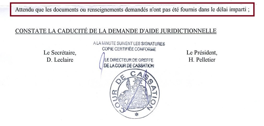 Ma demande d&rsquo;explications au Bureau d&rsquo;aide juridictionnelle près de la Cour de&nbsp;cassation