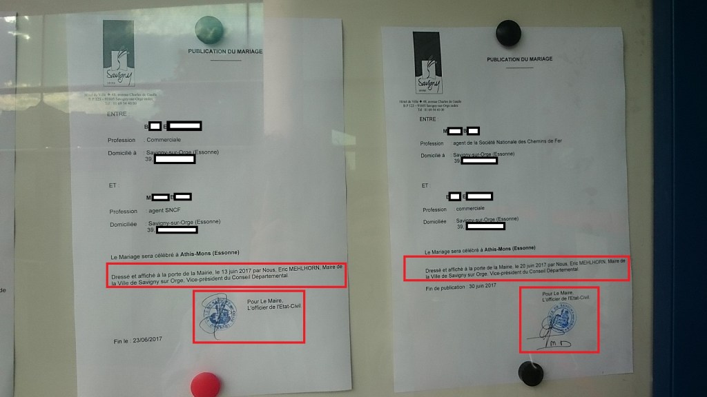 Éric MEHLHORN dresse et annonce n&rsquo;importe quoi à la porte de la mairie de Savigny-sur-Orge