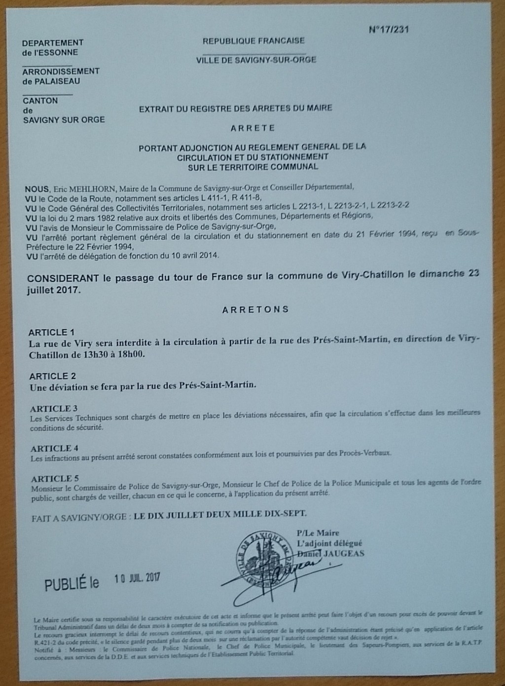 Ce n&rsquo;est pas le Tour de France mais bien le Tour de Savigny-sur-Orge !