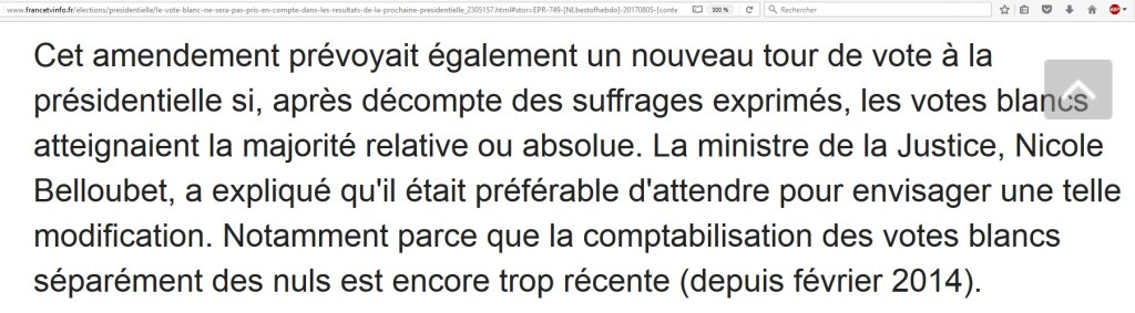Pourquoi nos politiques se refusent-ils à comptabiliser le vote blanc&nbsp;!