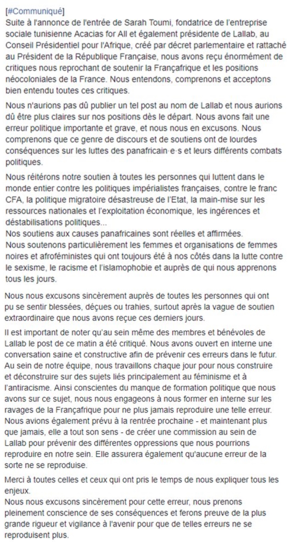 Salauds de Français : libre-interprétation d&rsquo;un communiqué de&nbsp;Lallab