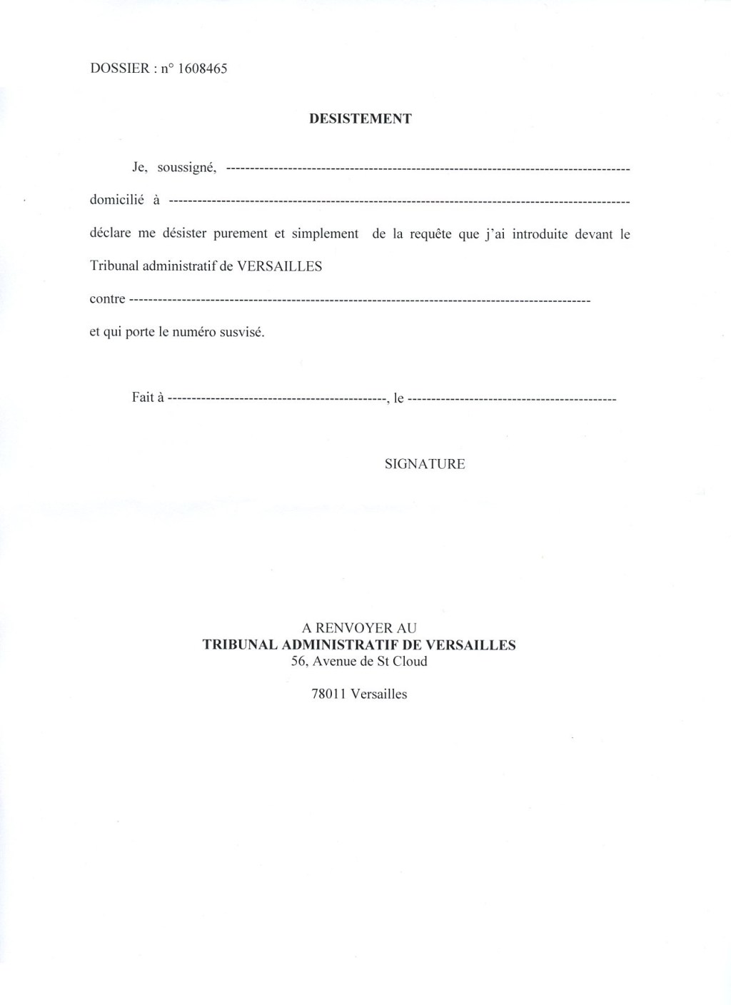 Première protection fonctionnelle : J&rsquo;impose une condition à mon&nbsp;désistement