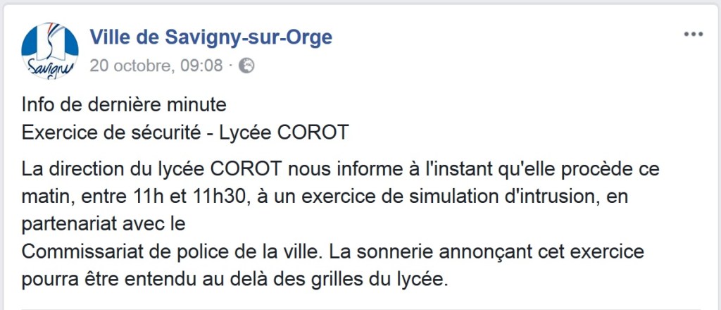 Chronique d&rsquo;exercices de simulation d&rsquo;intrusion à Savigny-sur-Orge