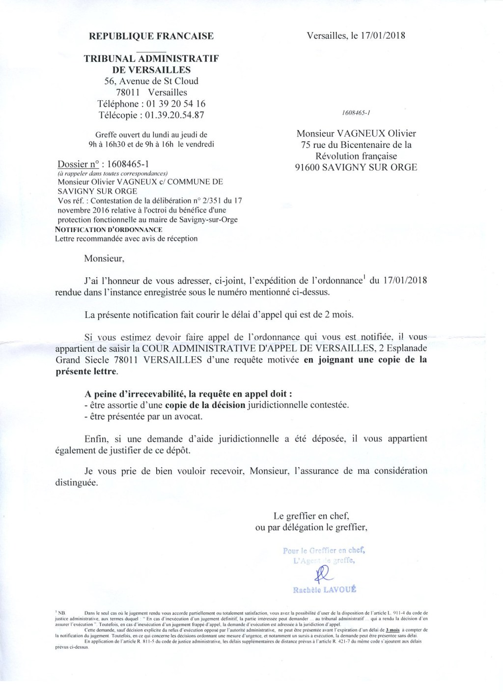 Première protection fonctionnelle d&rsquo;Éric MEHLHORN : Le Tribunal accepte mon désistement et rejette la demande de 3000 euros de la&nbsp;Ville