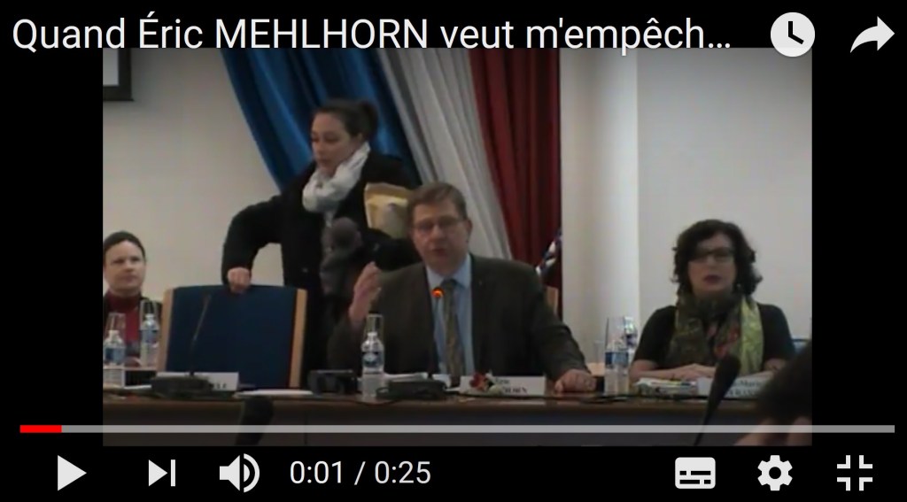 Quand Éric MEHLHORN tente de m’empêcher de filmer partie des conseils&nbsp;municipaux