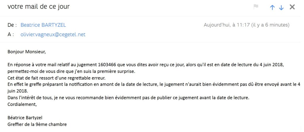 La belle bourde du Tribunal administratif de Versailles qui m&rsquo;envoie le jugement avant sa&nbsp;lecture