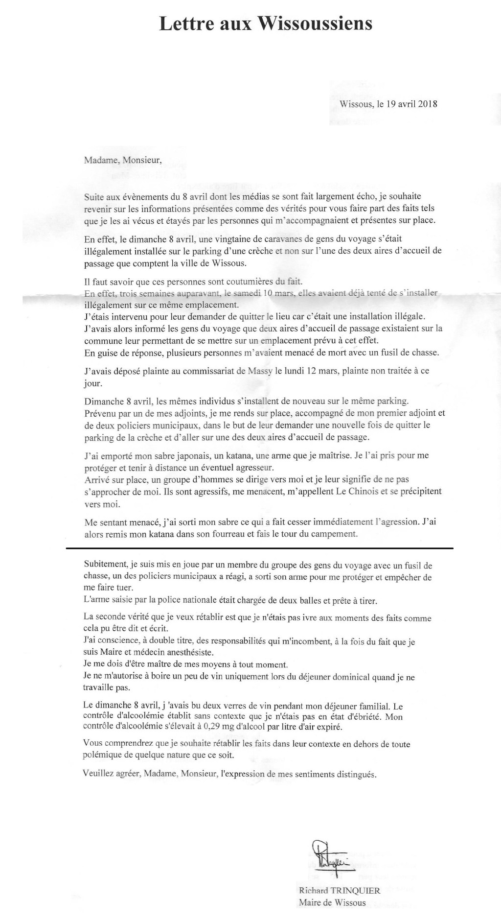 Bof convaincu par les vérités de Richard TRINQUIER, suppléant d&rsquo;Éric&nbsp;MEHLHORN