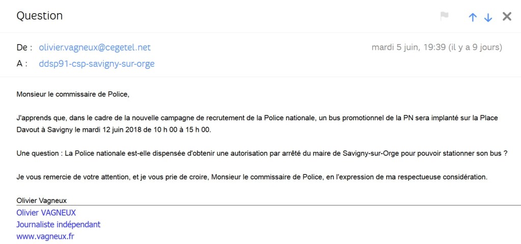 Savigny-sur-Orge : la Police nationale de l&rsquo;Essonne est-elle au dessus des lois&nbsp;?
